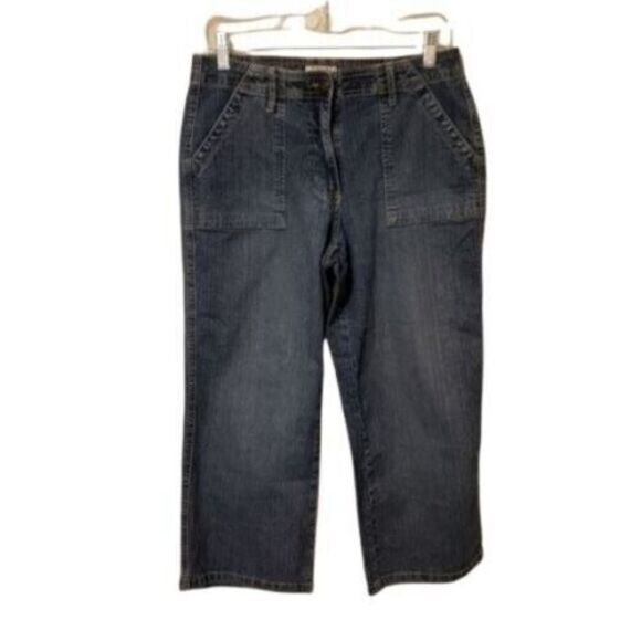 St. Johns Bay Womens Size 6 Blue  Solid Capri Pants - Picture 6 of 9